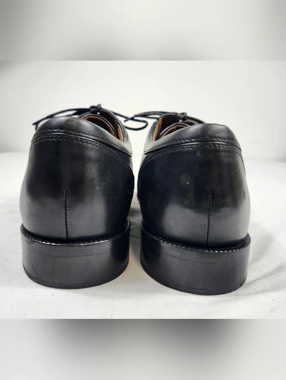 Rockport Adiprene Men's 11.5 Black Leather Apron Toe Lace-Up Derbys Dress Shoes